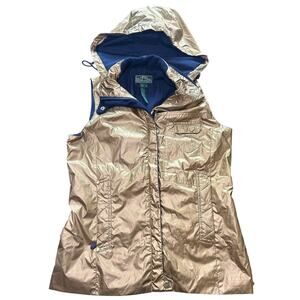 Lauren Ralph Lauren- Active- Gold Metallic Navy Blue- with detachable hood Small